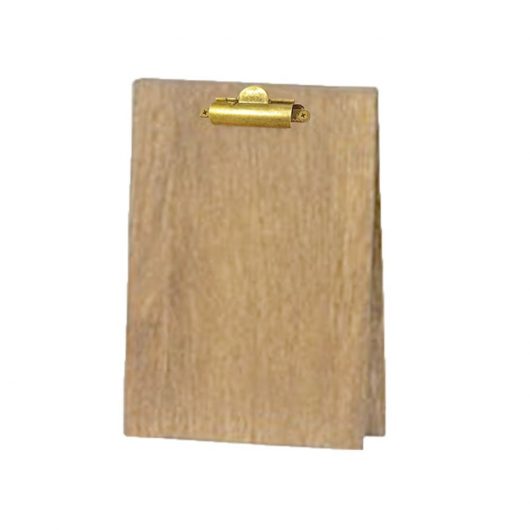 Wood Table Tent Clipboard with Two Clips