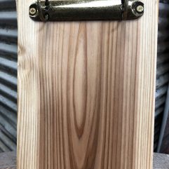 Natural Wood Clipboard with Two Ring Binder Clip