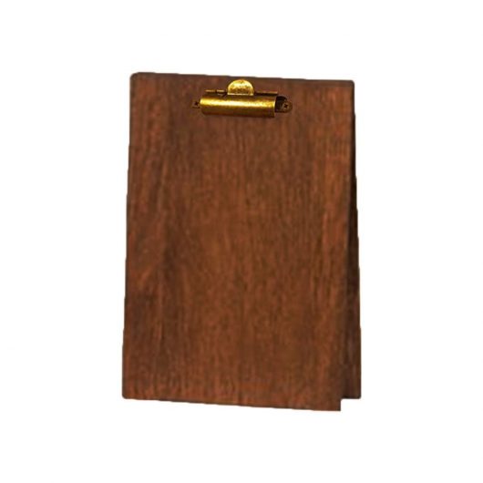 Wood Table Tent Clipboard with Two Clips