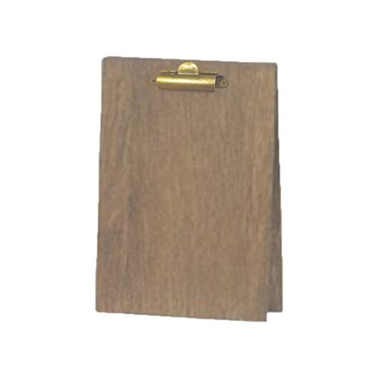 Wood Table Tent Clipboard with Two Clips