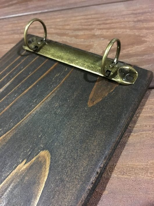 Rustic Style Two Ring Binder Clamp